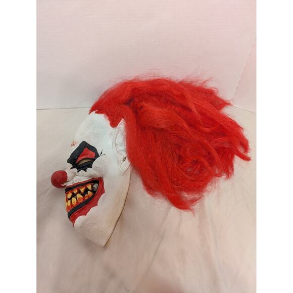 Seasonal Visions Scary Clown Mask Halloween Costume Red Hair Adult Horror Spooky - Picture 2 of 10